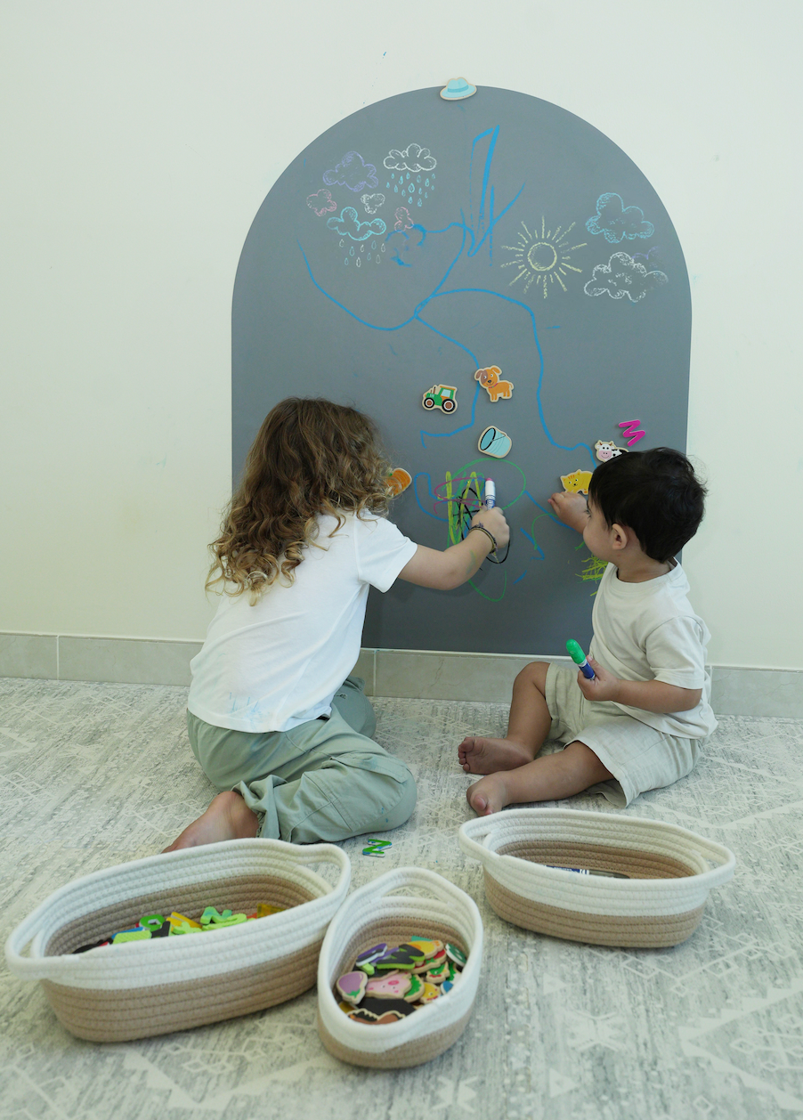 Multifunctional Wall Decal Grey Color with 110 Magnets